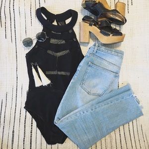 URBAN OUTFITTERS "black bodysuit"